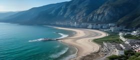 AI纪录片封面，AI生成的自然风光场景，山川河流壮阔画面，写实风格高清渲染